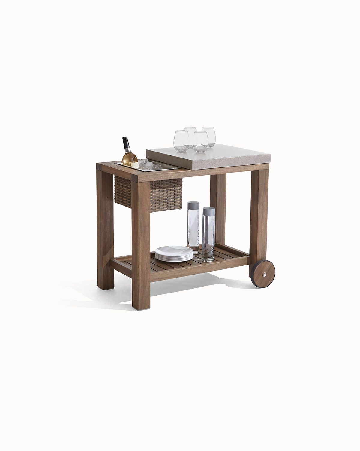 Abaco Outdoor Bar Cart - Image 2