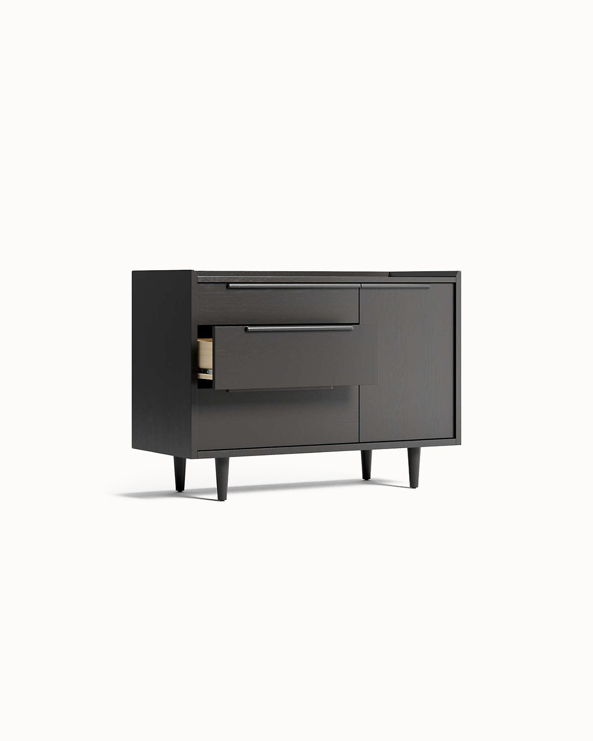 Black Small 3-Drawer Chest - Image 2