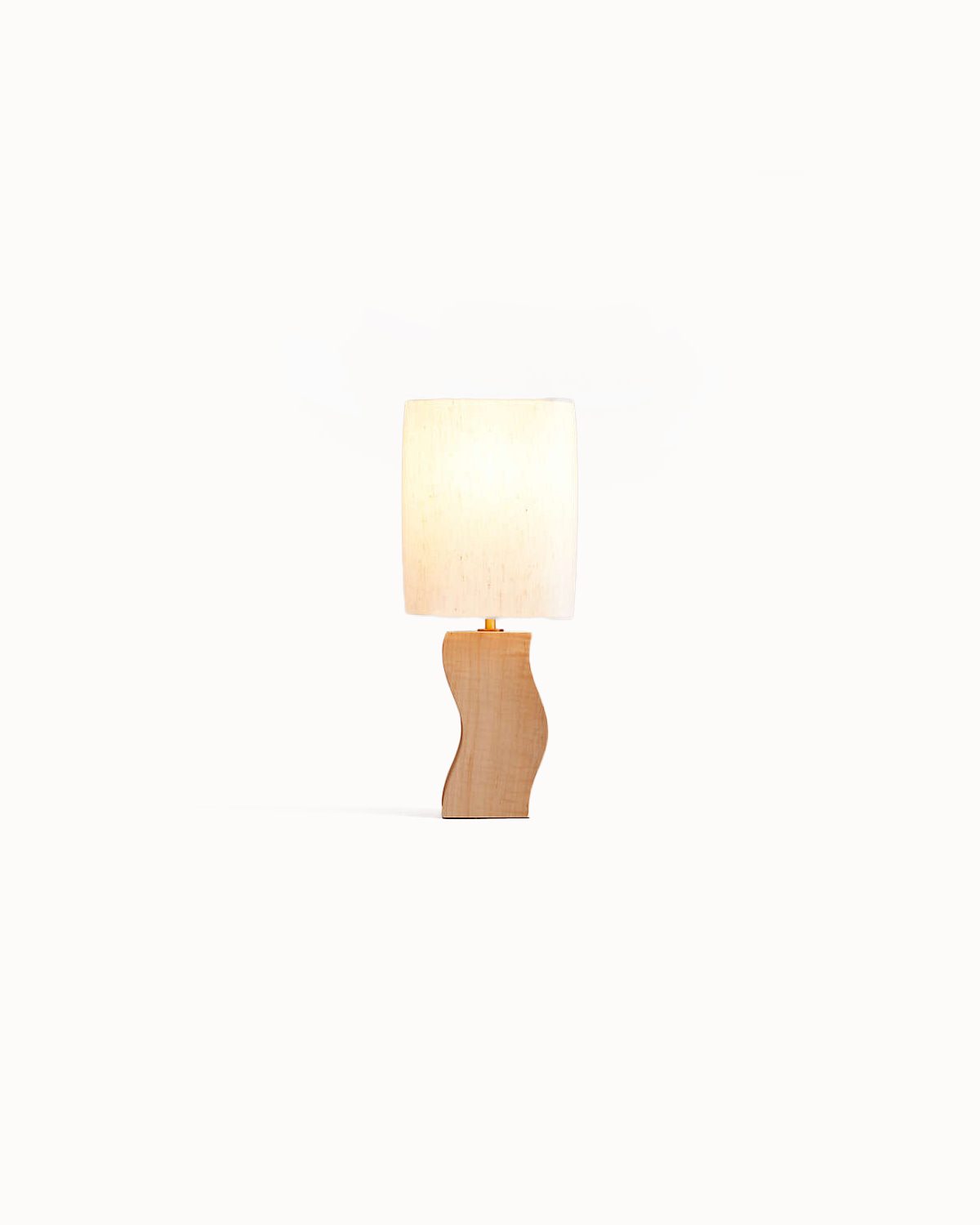 Curved Wood Table Lamp - Image 2