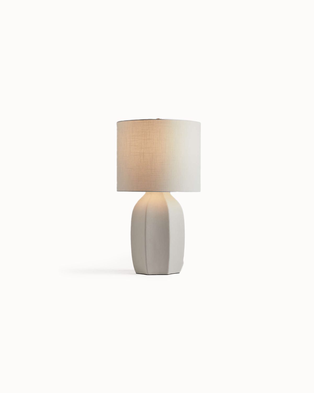 Small White Ceramic Table Lamp - Image 2